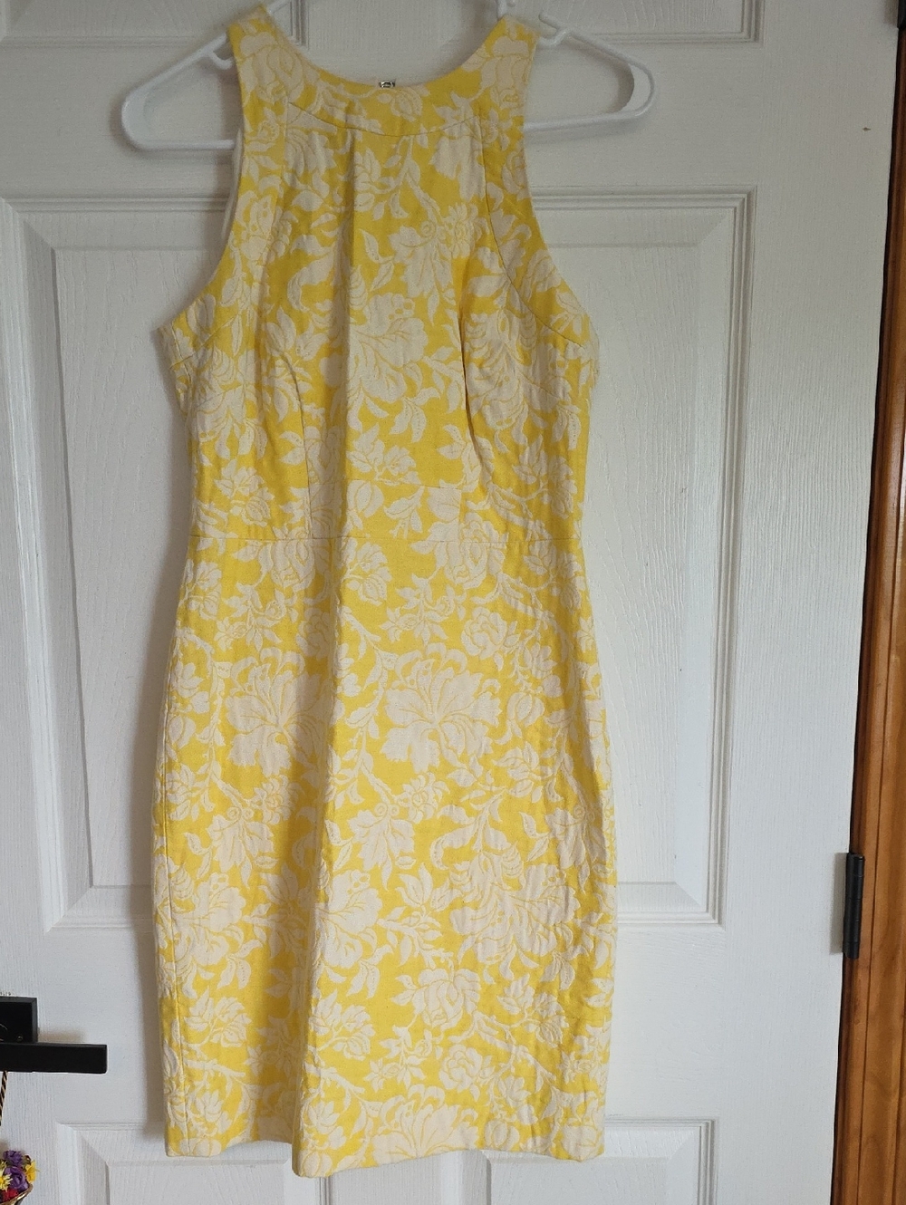 Ann Taylor Yellow and White Floral Midi Dress